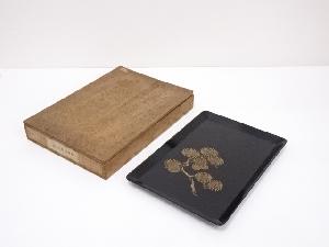 漆塗松蒔絵長方盆